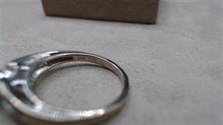 Lady's Diamond Engagement Ring 15 Diamonds .68 Carat T.W. 14K White Gold 3.65g